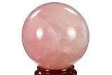 Polished Rose Quartz Sphere - Madagascar #136288-1
